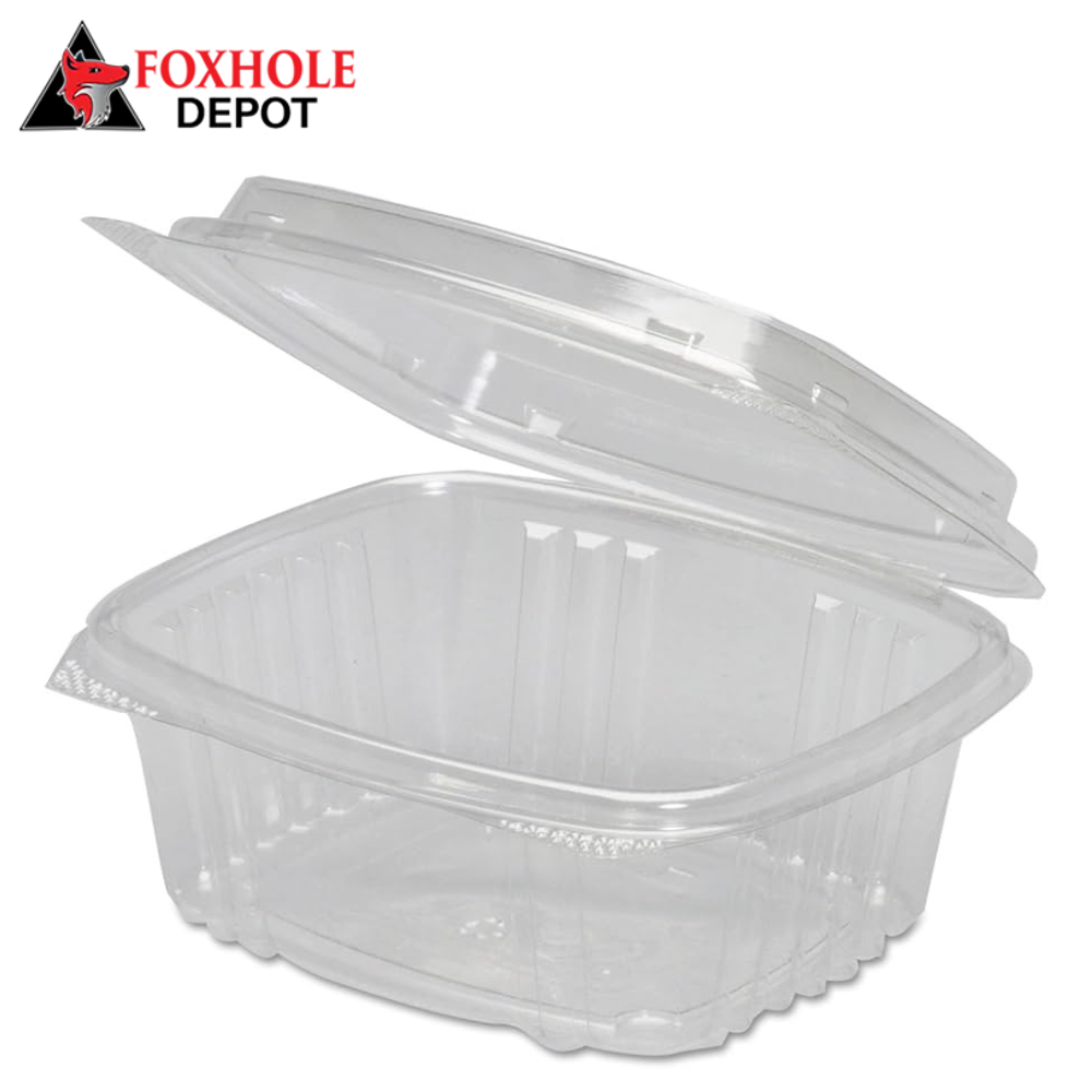 16 oz. Clear Hinged Deli Container - 200/Case