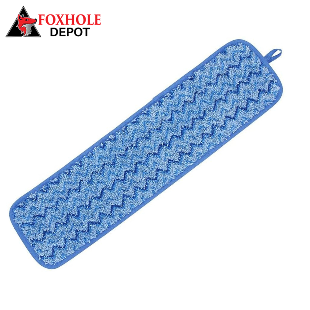 18" Blue Microfiber Damp Room Mop Pad