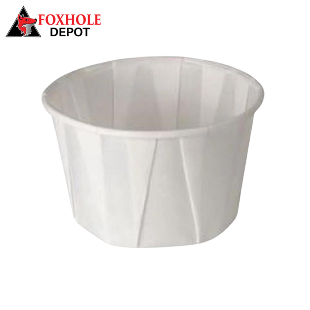 2 oz. White Paper Souffle Cups Portion Container - 5000/Case