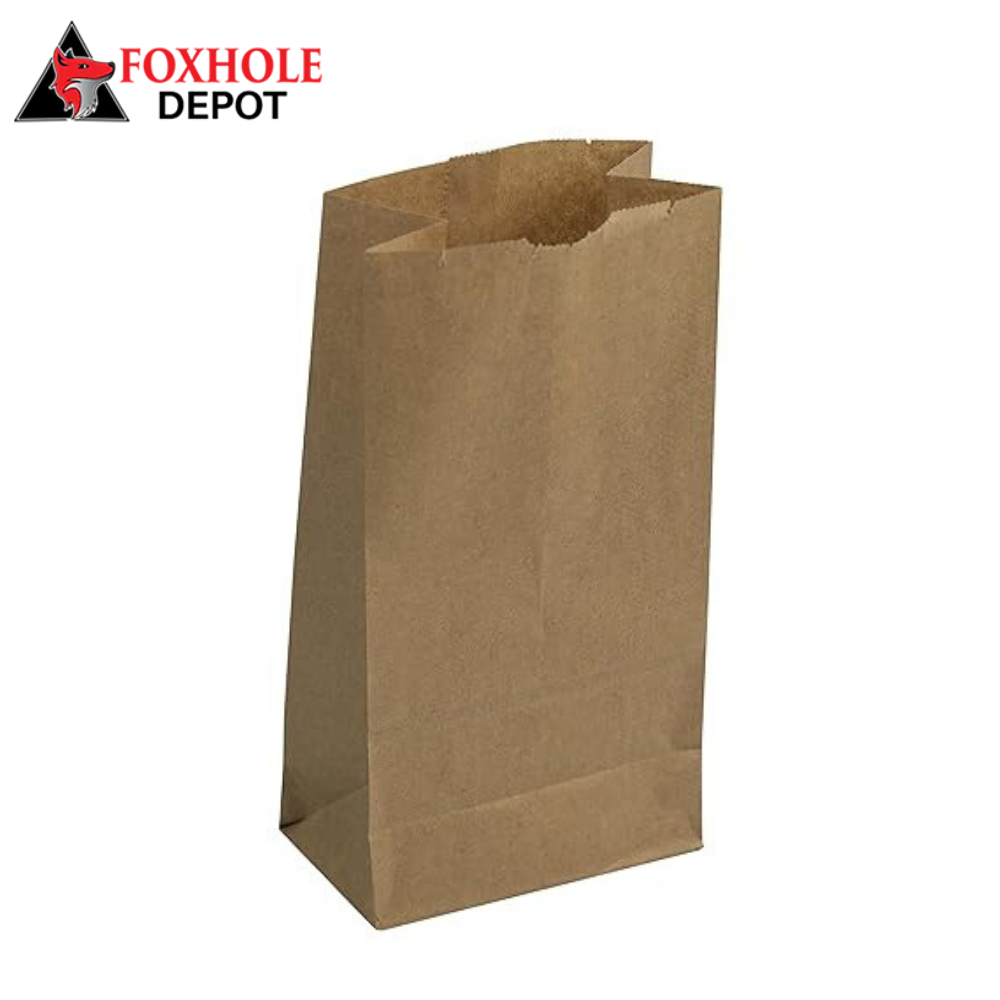 6# Kraft Grocery Bag, 6" x 3 5/8" x 11 1/16" – 500/Pack