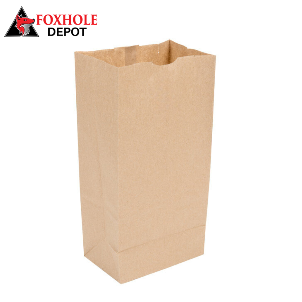 8# Grocery Paper Bag, Kraft, 6 1/8"L x 4"D x 12 3/8"H, 500/Pack