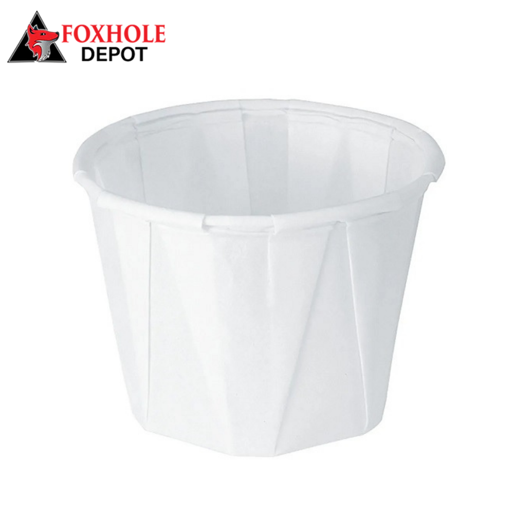 1 oz. White Paper Souffle Cups Portion Container - 5000/Case