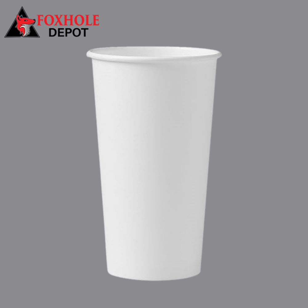 20 oz. White Paper Hot Cups - 1000/Case