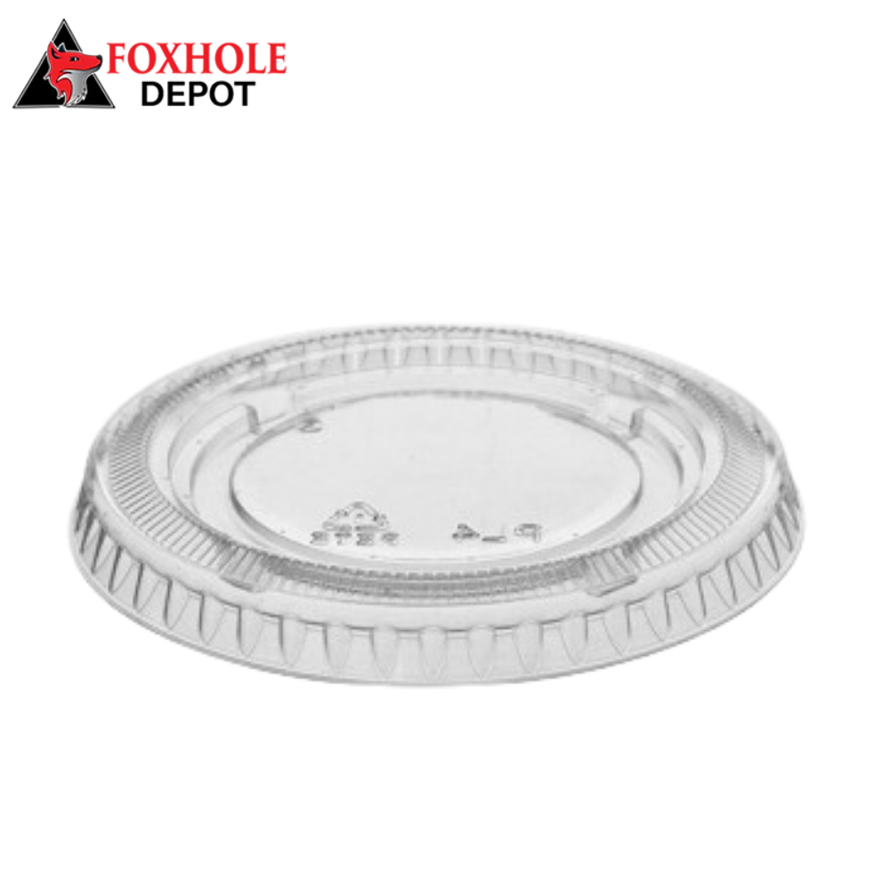 PET Plastic Lid for 2 oz. Souffle Cup Portion Cups - 2500/Case