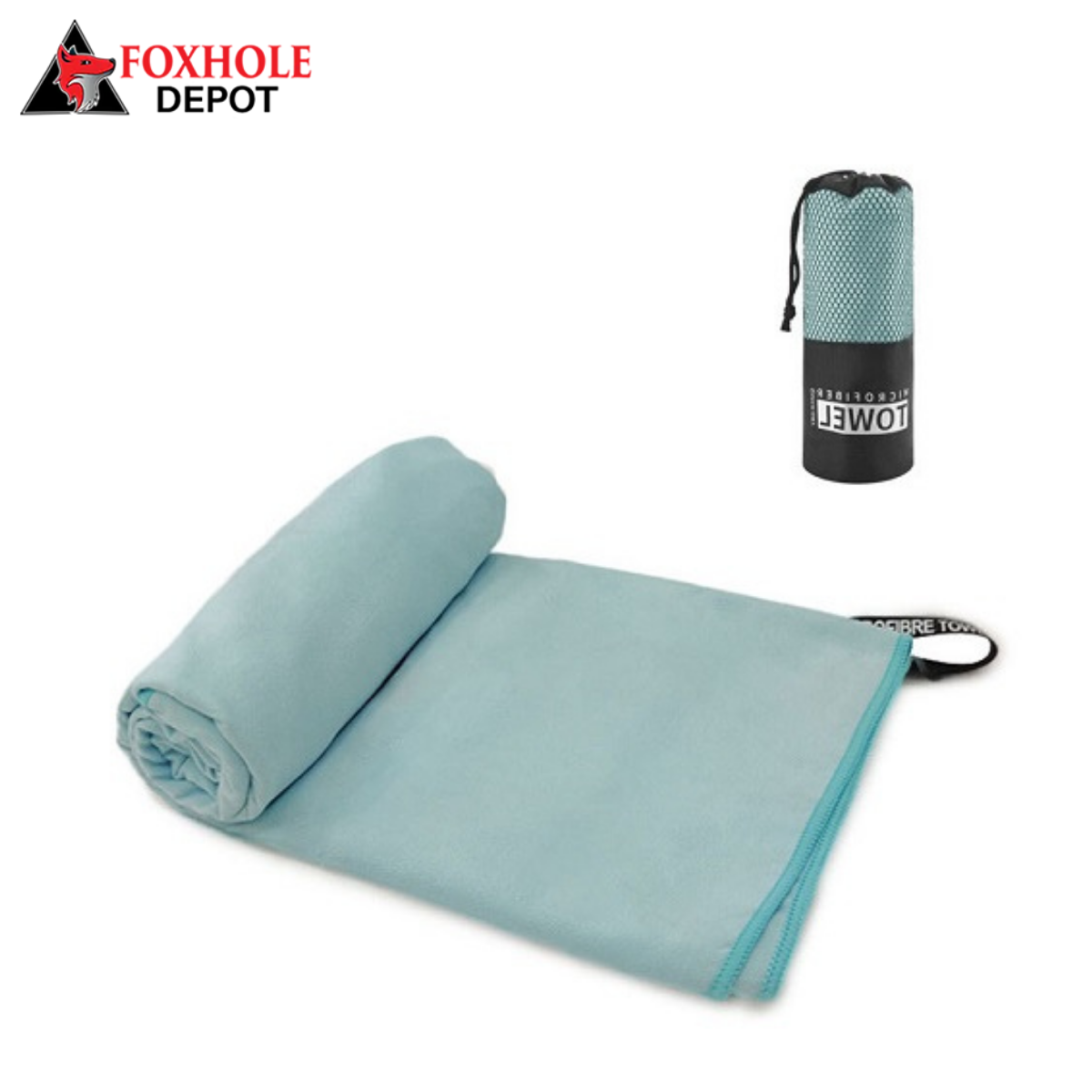 60" x 30" Quick Drying Travel Towel Double-sided Microfiber Towels Super Absorbent Towels for Yoga Sport Gym Camping Beach Hiking Swimming - Light blue