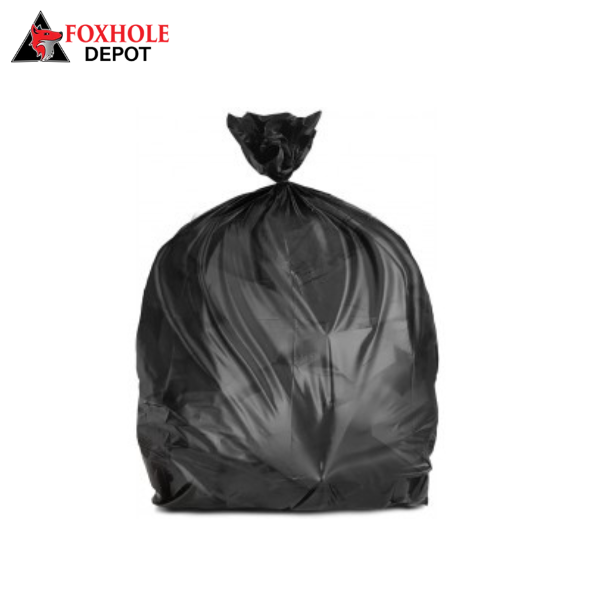 55-60 gallon Trash Bags,22 Microns, 38"W x 60"H, Black, 100/ Case,Coreless Roll