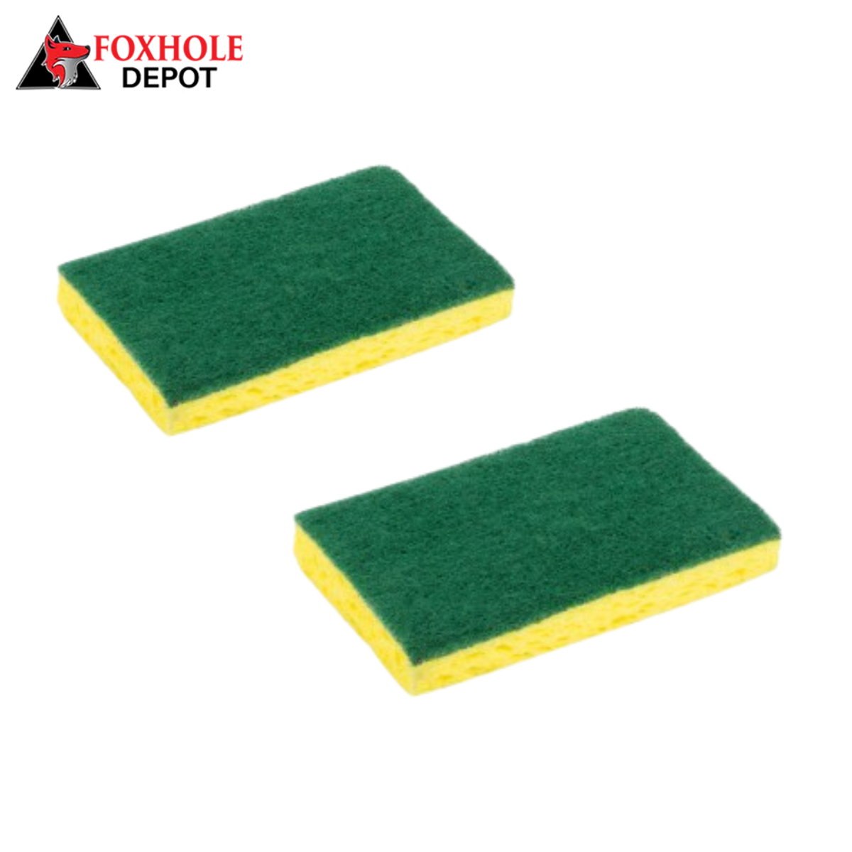 6 1/8" x 3 5/8" Medium-Duty Scrub Sponge - 10/Pack