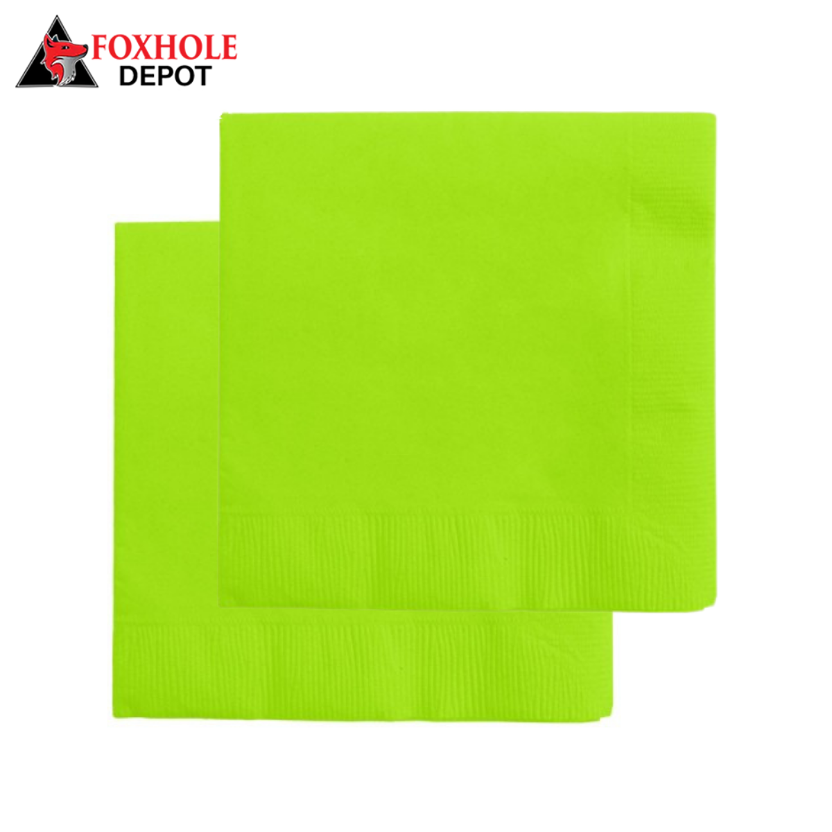 Fresh Lime Green 3-Ply Paper Dinner Napkin - 250/Case