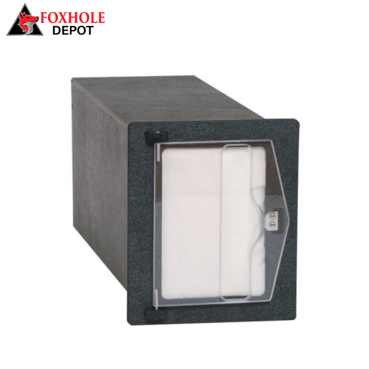 Vollrath FMHVN-1 In-Counter Black Thermoplastic Flush Mount Folded Napkin Dispenser - Cut-Out Dimensions 6 3/16" x 7 5/8"