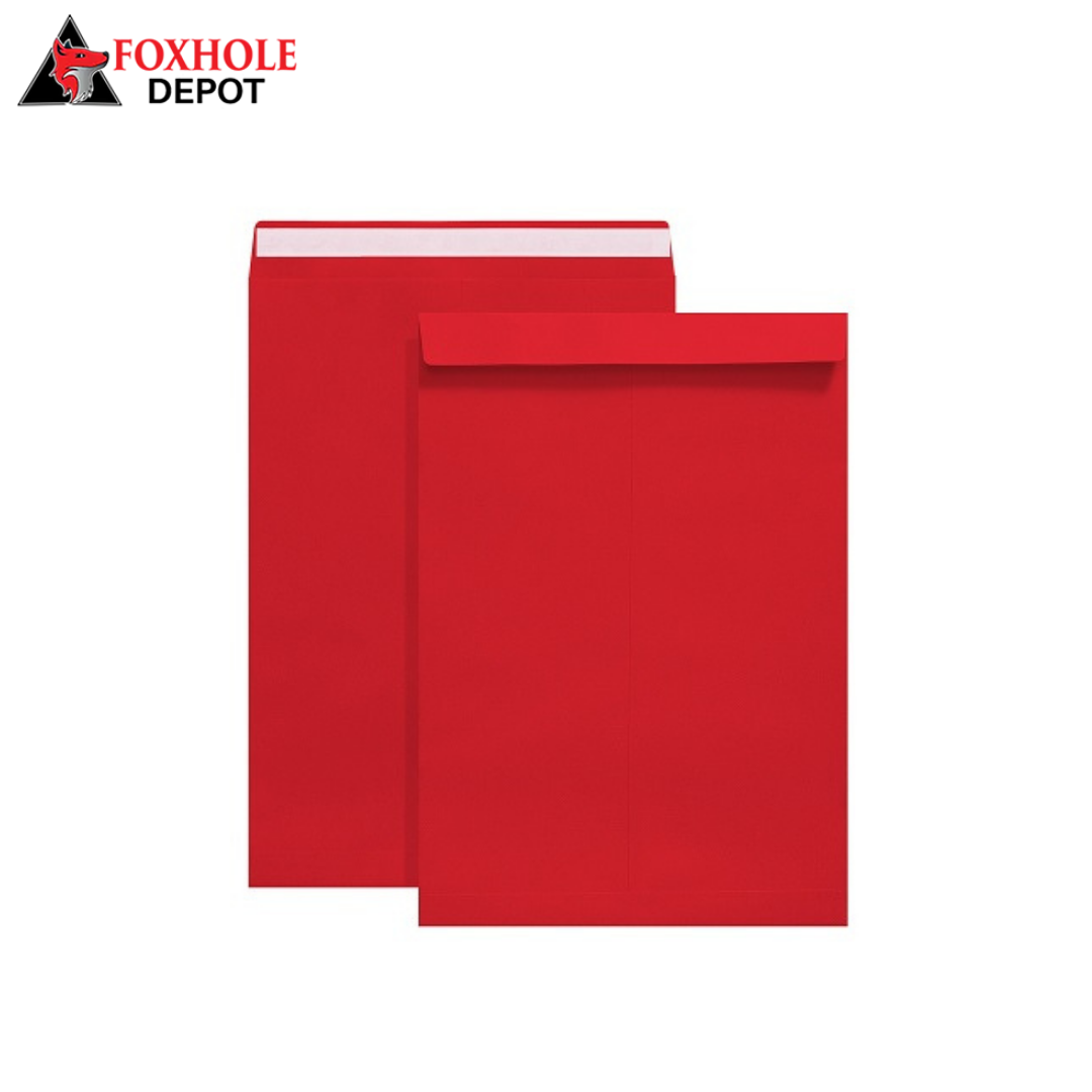 9" x 12" Catalog Mailing Envelopes File Envelope Self Seal - 250/Case - Red