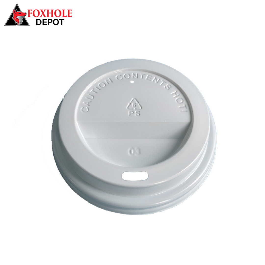 Dome Hot Cup Lid with Sip Hole - 2000/Case - White