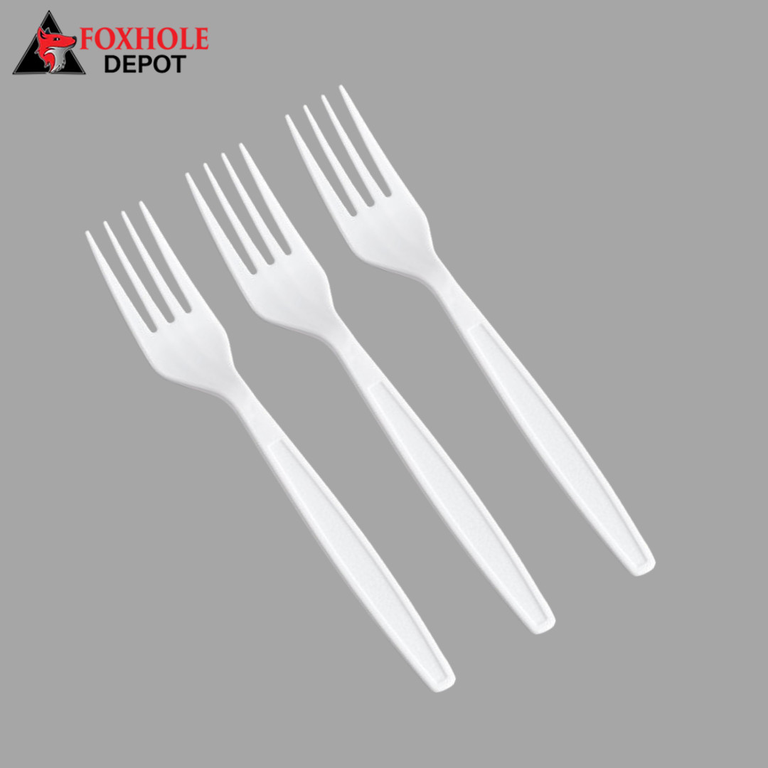 Heavy Weight Plastic Cutlery, Fork, 1000/Case - White