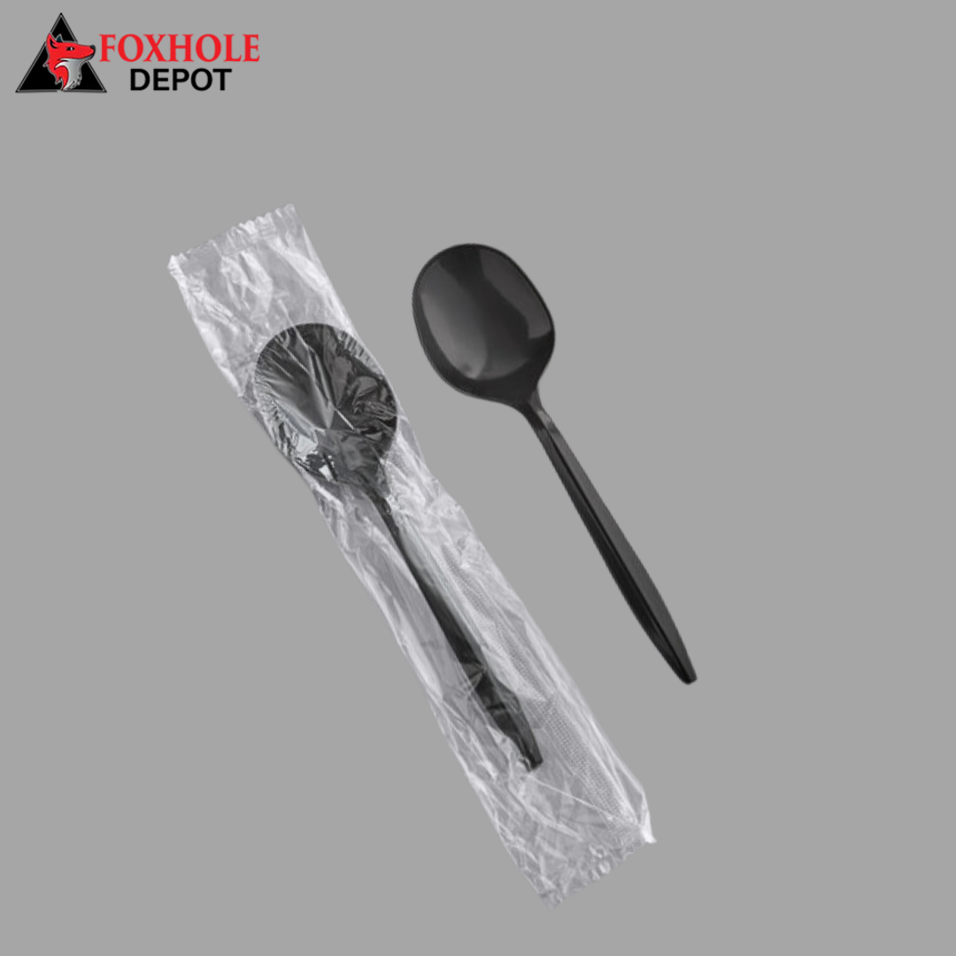 Individually Wrapped Medium Weight Plastic Soup Spoon – 1000/Case - Black