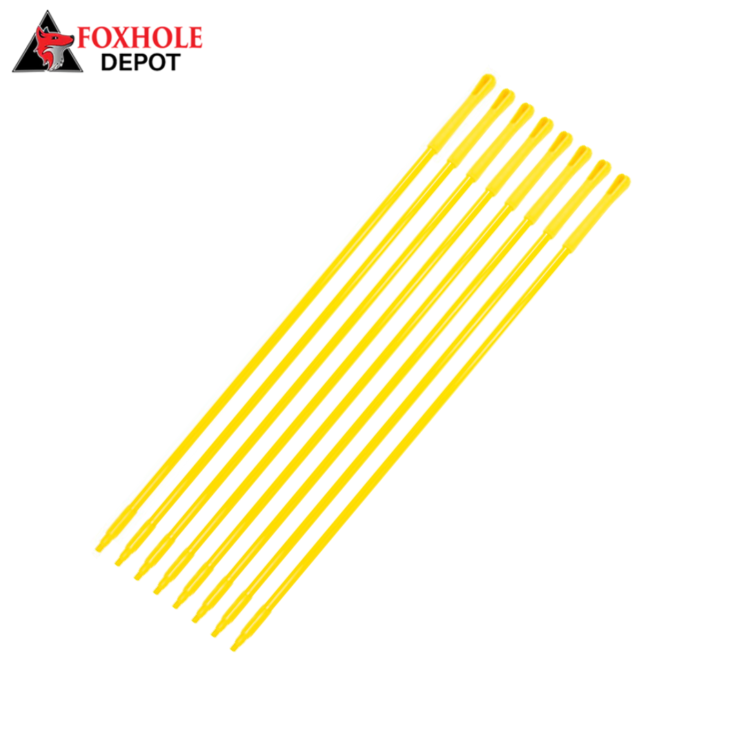 60" Threaded Fiberglass Broom / Squeegee Handle - Yellow