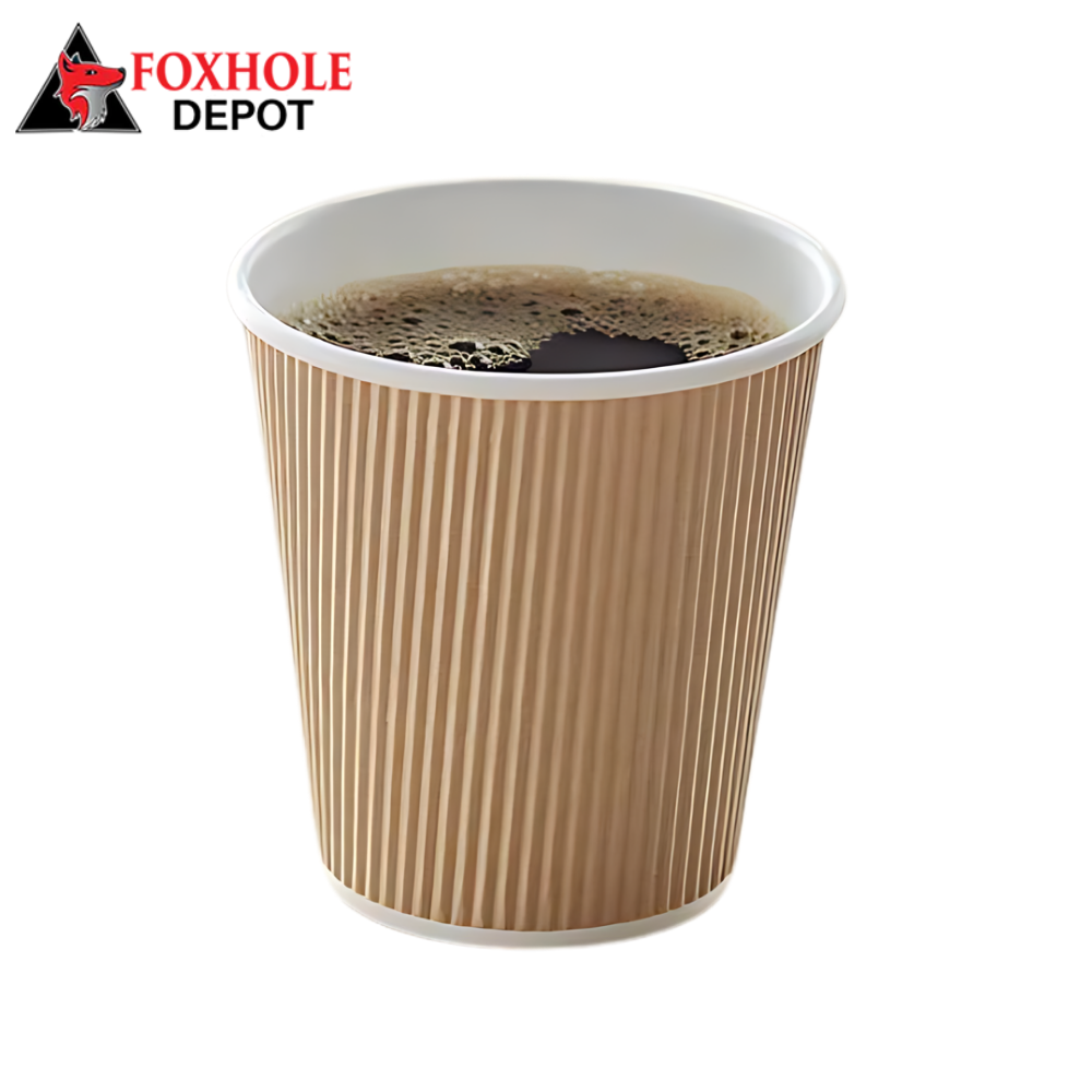 Choice 10 oz. Double Wall Ripple Kraft Paper Hot Cup - 500/Case