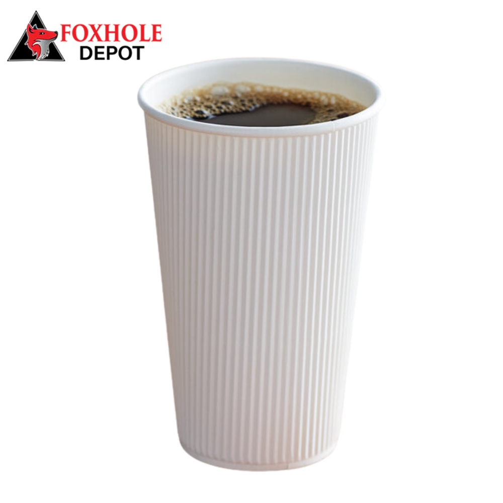 Choice 16 oz. Double Wall Ripple White Paper Hot Cup - 500/Case