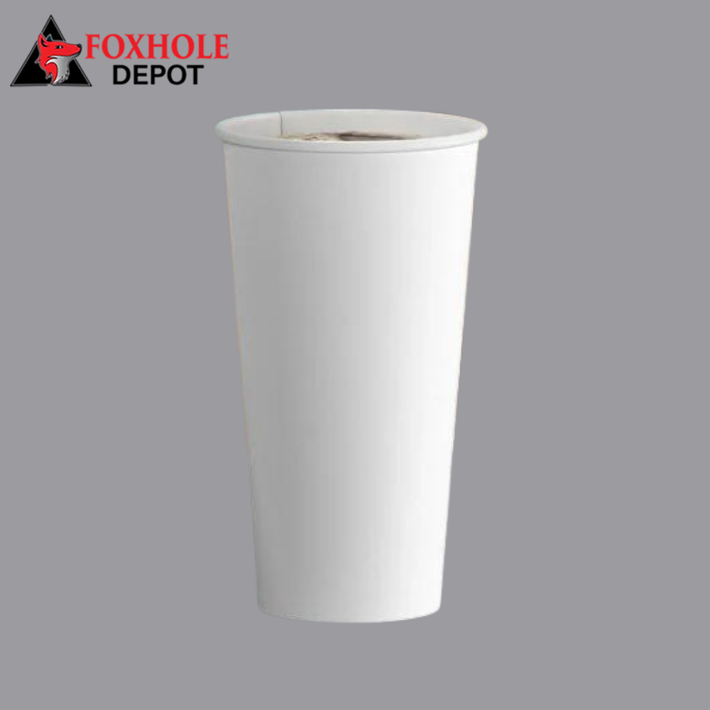 Choice 24 oz. White Poly Paper Hot Cup - 600/Case