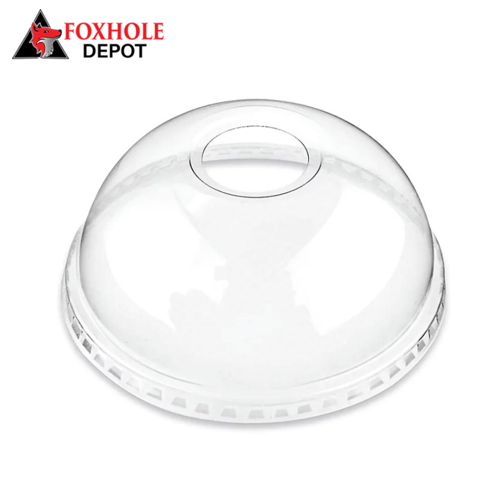 Choice Clear Dome Lid with Hole - 9, 12, 16, 20, and 24 oz. - 1000/Case