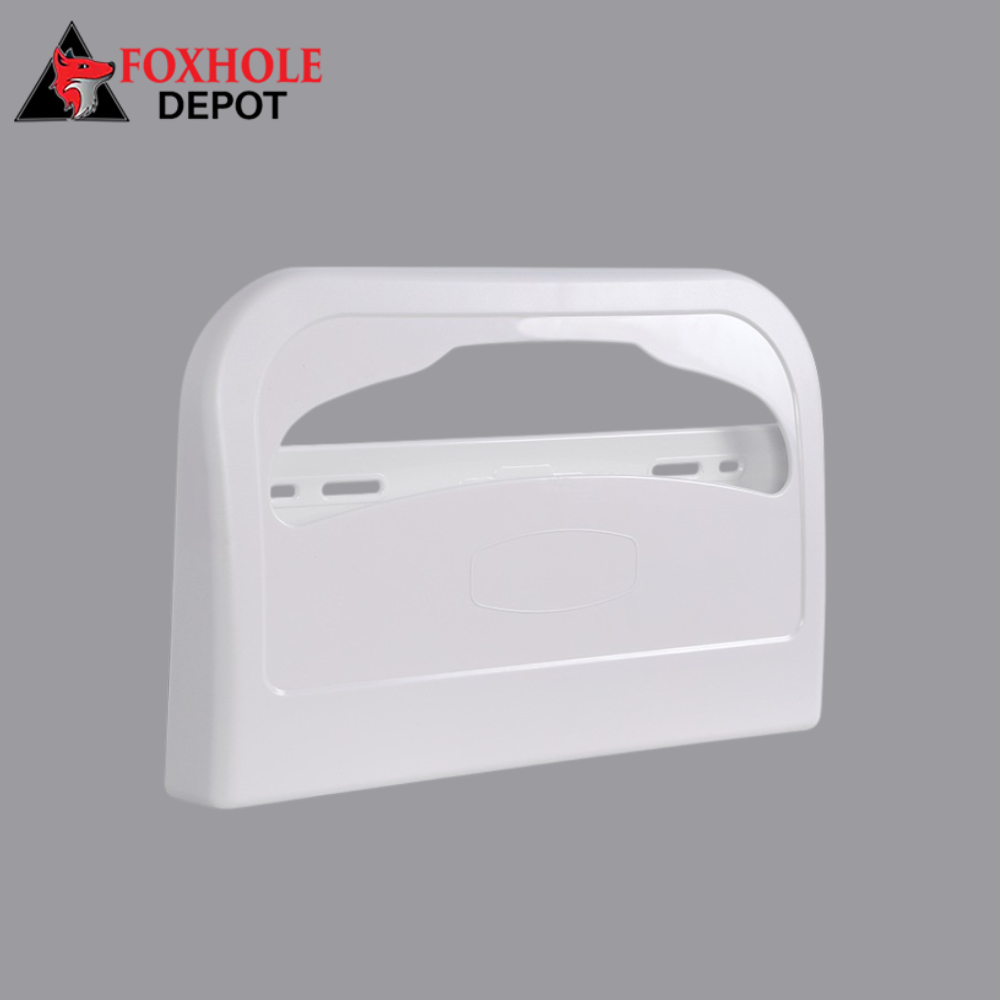 White Plastic Toilet Seat Cover Dispenser for 1/2 Fold Covers - 24/Case