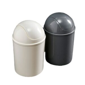 1.25 Gallon / 5 Quart Small Waste Basket with Removable Swing-Top Lid - 8/Case