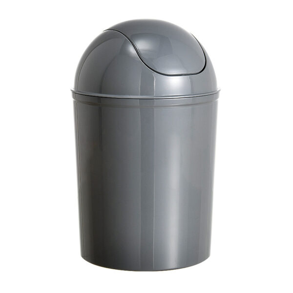1.25 Gallon / 5 Quart Small Waste Basket with Removable Swing-Top Lid - 8/Case - Image 3