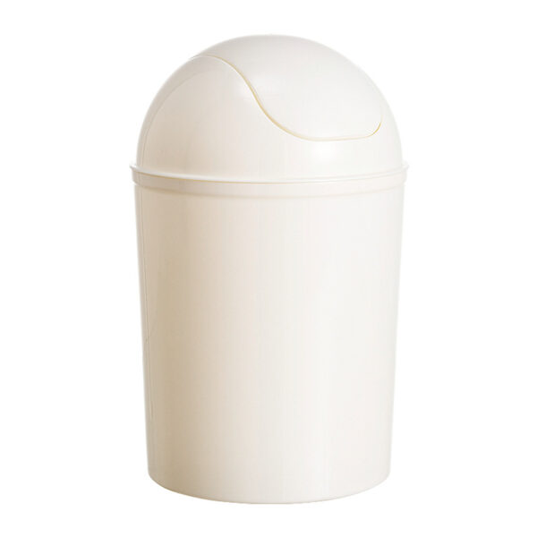 1.25 Gallon / 5 Quart Small Waste Basket with Removable Swing-Top Lid - 8/Case - Image 2