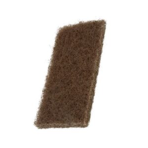Brown Heavy-Duty Scrub 'N Strip Pad  10" x 4 5/8" - 10/Case
