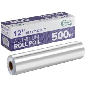 12" x 500' Food Service Heavy Duty Aluminum Foil Roll - 1 Roll