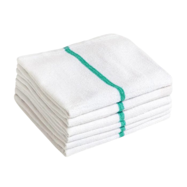 Striped 100% Cotton Bar Towel (28 oz.) 16" x 19" - 12/Pack