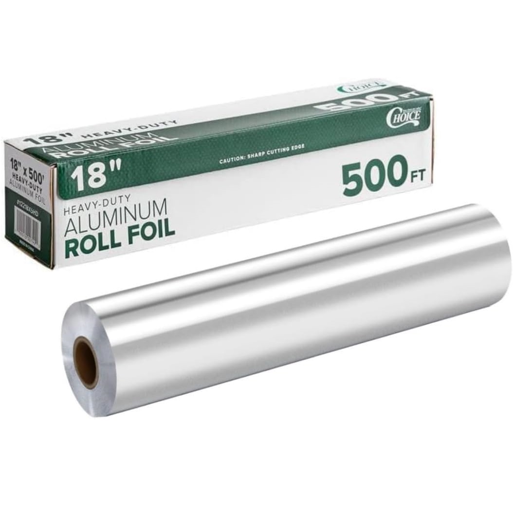Food Service Heavy-Duty Aluminum Foil Roll 18" x 500' - 1 roll