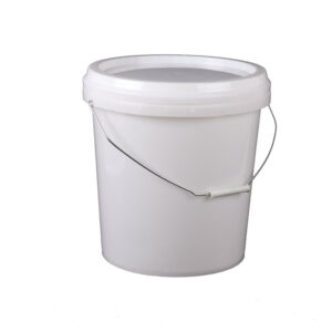 2 Gallon White Plastic Pail Paint Bucket with Lids - 8/Case