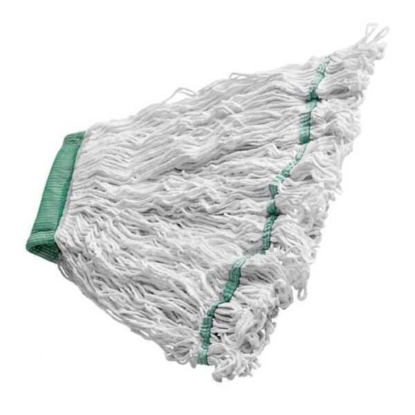 White Cotton Blend Looped End Wet Mop Head - 12/Case - Image 2