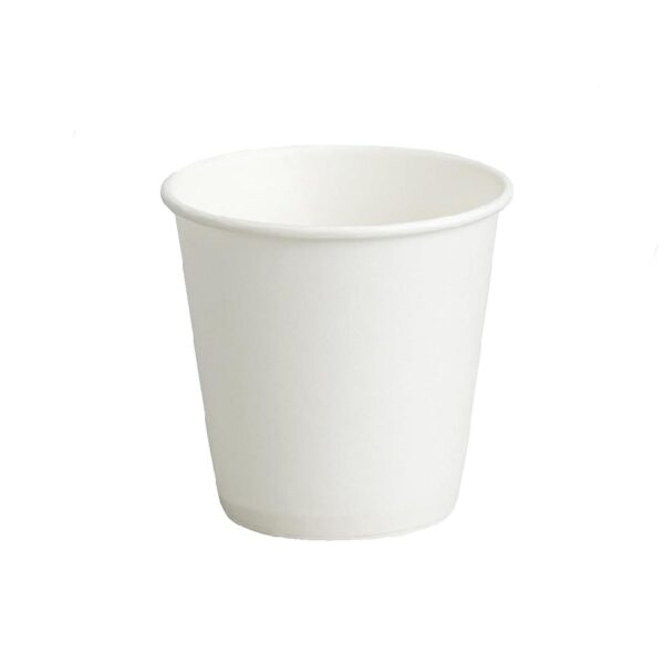 White Single Wall Paper Hot Cups - Image 2