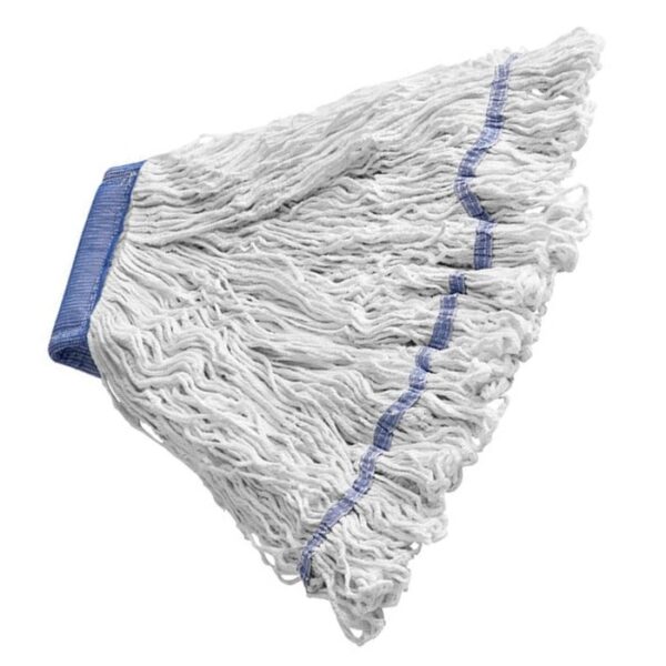 White Cotton Blend Looped End Wet Mop Head - 12/Case - Image 3