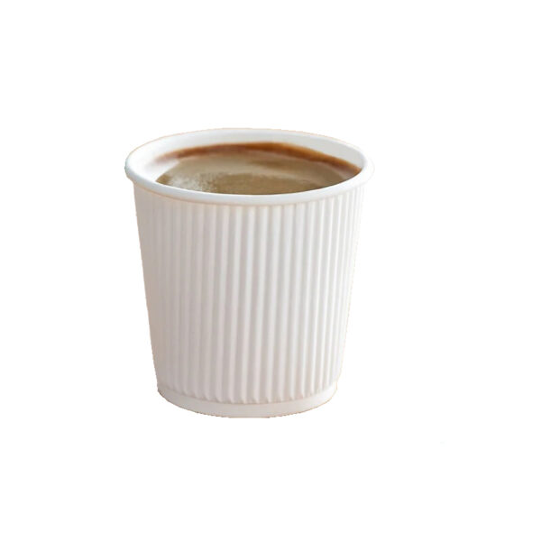 4, 8, 10, 12, 16 and 20 oz. White Double Wall Ripple Paper Hot Cups - 500/Case - Image 2