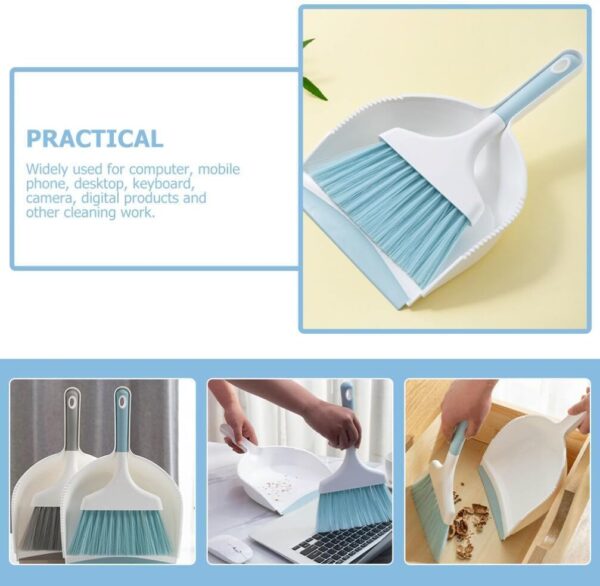 8" Mini Dust Pan and Broom for Detail Cleaning - Image 6