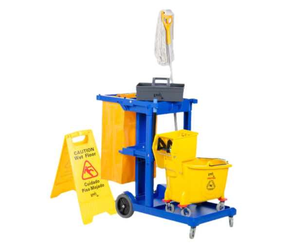 Janitorial Cleaning Cart Kit (Blue) - Image 2