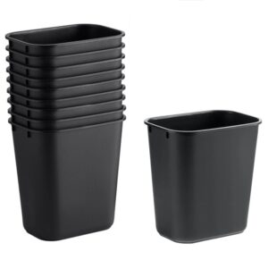 Black Rectangular Trash Can - 10/Case