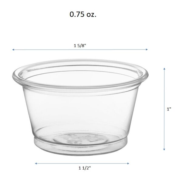 Clear PP Souffle Cup Portion Cups (9 Sizes) - 2500/Case - Image 4