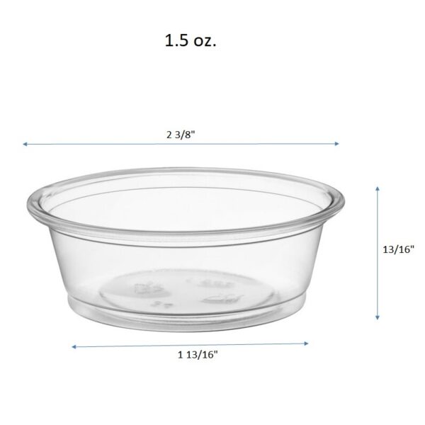 Clear PP Souffle Cup Portion Cups (9 Sizes) - 2500/Case - Image 7