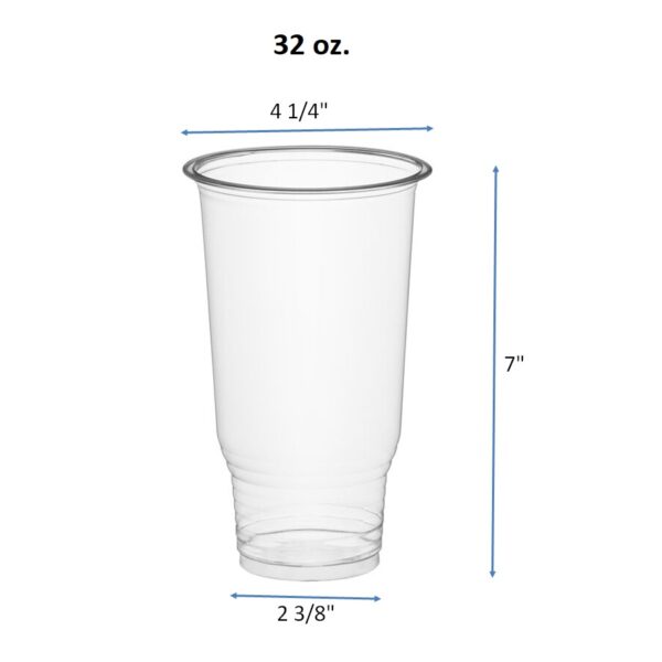 5oz. 7oz. 9oz. 10oz. 12oz. 16oz. 20oz. 24oz. 32oz. 42oz. Clear PET Plastic Cold Cups - Image 11