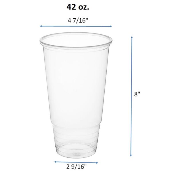 5oz. 7oz. 9oz. 10oz. 12oz. 16oz. 20oz. 24oz. 32oz. 42oz. Clear PET Plastic Cold Cups - Image 12