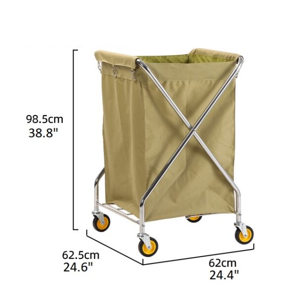 Commercial Collapsible X Laundry Cart - Image 2