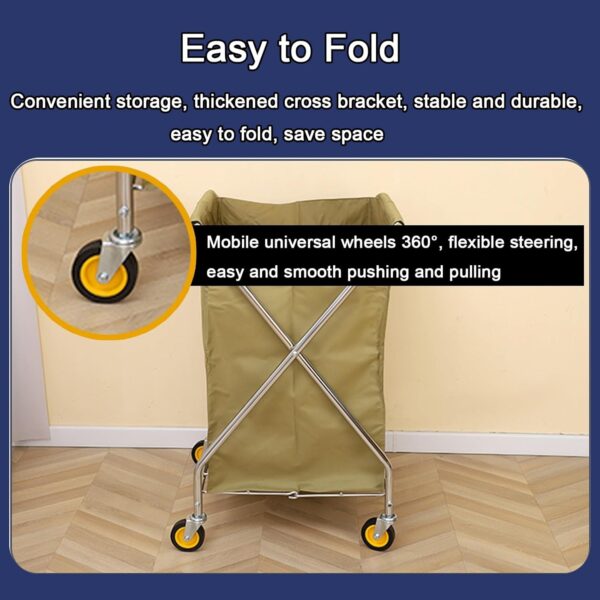 Commercial Collapsible X Laundry Cart - Image 5
