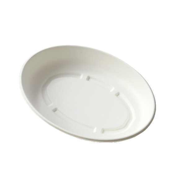 Compostable Fiber Burrito Bowl with Clear Lid - 300/Case - Image 3