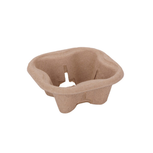 Compostable Pulp Fiber Single Cup Carrier - 1000/Case