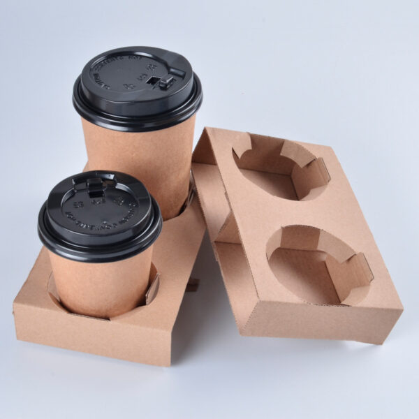 Corrugated Paper 2 Cup Holder - 500/Case - Image 2