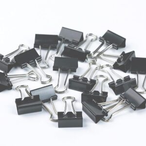 Black Small Binder Clips 3/4 Inch (19mm) - 144/Pack