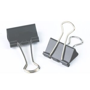 Black Large Binder Clips 2 Inch (51mm) - 48/Pack