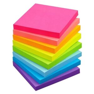 3x3 Sticky Notes, Bright Colors Self-Stick Notes Pads, Easy Post its 82 Sheets/pad, 8 Pads/Pack